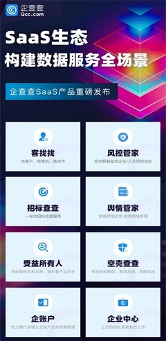 企查查发布SaaS生态战略，构建企业全生命周期管理与征信服务新范式